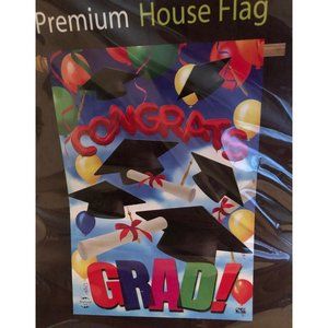 Evergreen small graduation garden flag